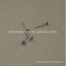 BXG030 Stainless Steel 4mm Flat Pad Earring Finding Plus Nickel Free earring findings for Jewelry-Making